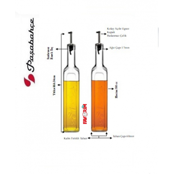 Paşabahçe Yağdanlık Yağlık Sirkelik 2'li Sosluk 500 ML 80229 - 5