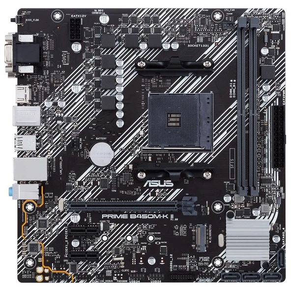 Asus Prime B450M-K II Amd B450 DDR4 4400 MHz (OC) Am4 mAtx Anakart - 2