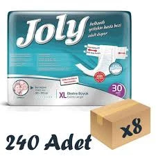 Joly Belbantlı Ekstra Büyük Boy XL 30'lu 8 Adet Hasta Bezi