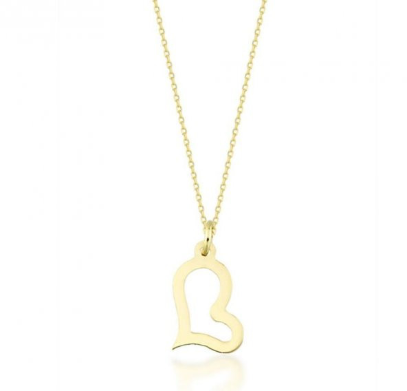 Altın Zincirli Kalp Kolye