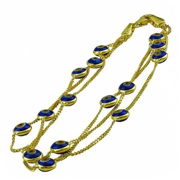 Ufak Nazar Boncuklu 14 Ayar Altın Bileklik ürün görseli