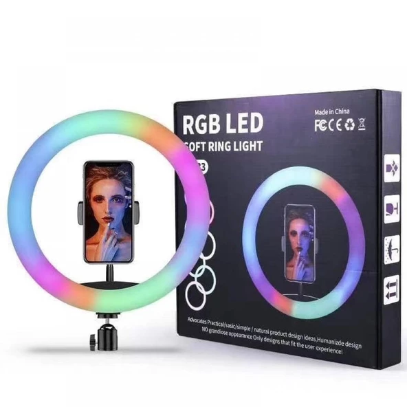 Newface MJ36 Led Işık Halka Işık Youtuber Led Rgb Tripodlu Selfie Işığı 26 Cm / 10 ''