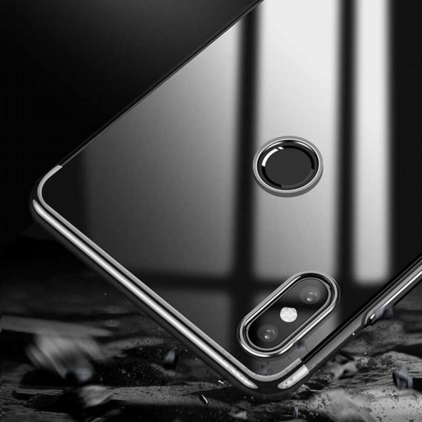 Xiaomi Mi 8 Kılıf Zore Dört Köşeli Lazer Silikon