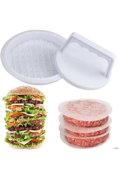 Hamburger Köfte Kalıbı Köfte Presi Şekillendirici Burger Press Pratik Köfte Yapma Aparatı - Resim 4