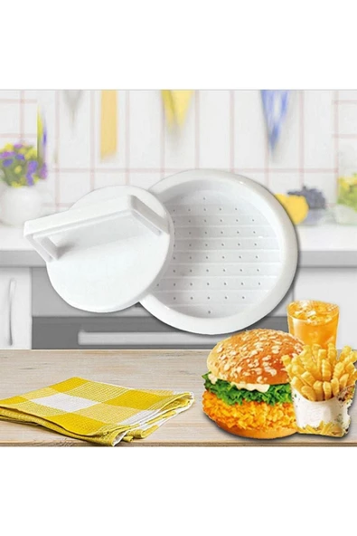 Hamburger Köfte Kalıbı Köfte Presi Şekillendirici Burger Press Pratik Köfte Yapma Aparatı - Resim 6