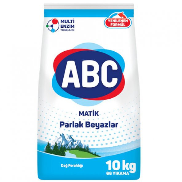 Abc Matik Toz Deterjan Parlak Beyazlar 10 kg