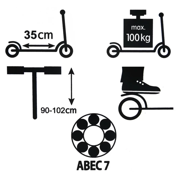Büyük Teker, Katlanır Gövde, Metal Yetişkin Scooter - 5