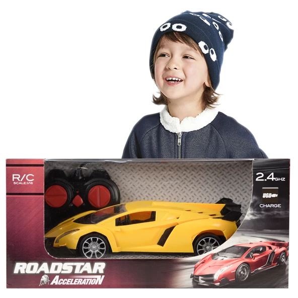 1:16,2.4 Uzaktan Kumandalı Şarjlı,Farı Yanan Lamborghini Araba - 2