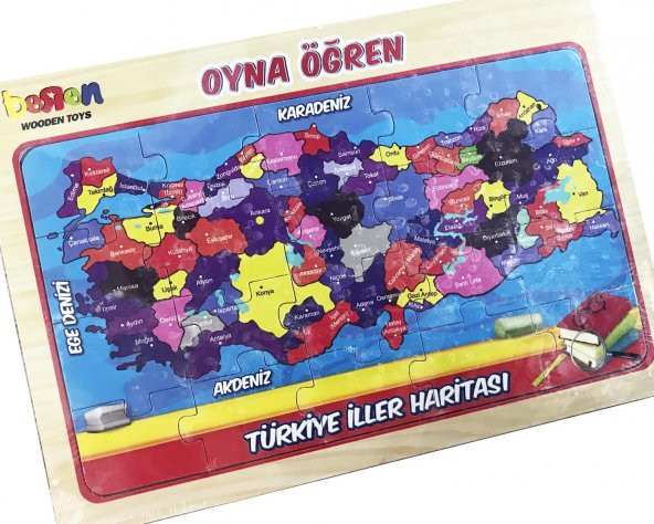 20 Parçalı Türkiye ve Dünya HARİTALI OYNA ÖĞREN Tekli Puzzle