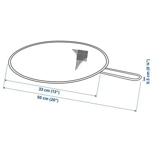 IKEA Klockren Saplı 34 Cm Tencere Tava Için Yağ Sıçratmaz Çelik Tel Kapak Tava Kapağı - 4