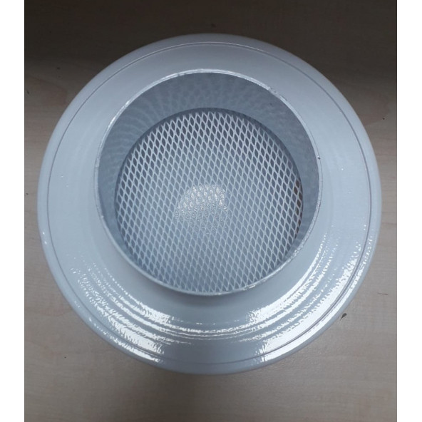 TEMMENFEZ MUTFAK ASPİRATÖR FAN MENFEZİ RÜZGAR ÖNLEYİCİ TEREKLİ İÇ ÇAP 100 MM RENK BEYAZ - 5