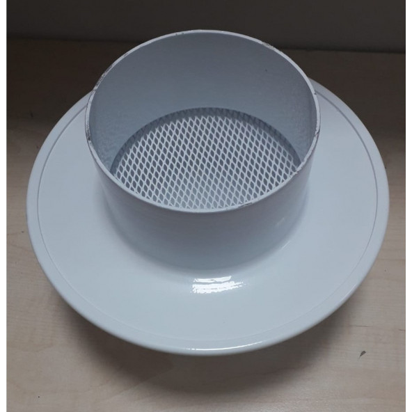 TEMMENFEZ MUTFAK ASPİRATÖR FAN MENFEZİ RÜZGAR ÖNLEYİCİ TEREKLİ İÇ ÇAP 100 MM RENK BEYAZ - 7