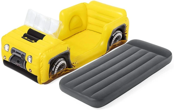 ŞİŞİRME POMPALI-Bestway 67714, 4X4 Jeep Temalı, Şişme Çocuk Yatağı - 6