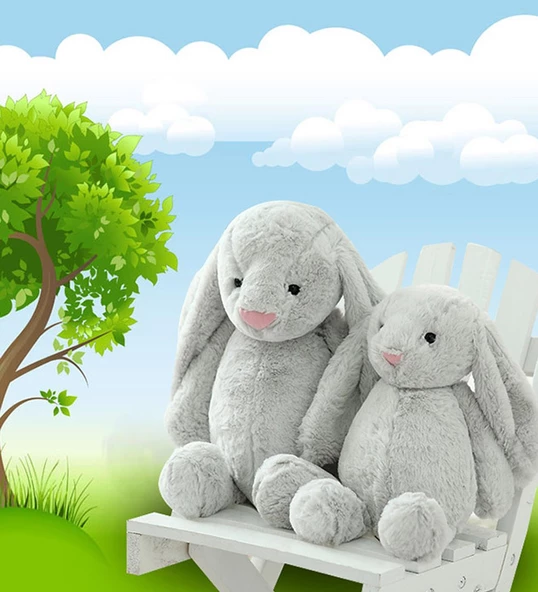 Uyku Arkadaşım Uzun Kulak Bunny Peluş Tavşan 65 cm - 8