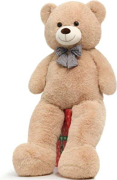 Papyonlu Sevimli Büyük Peluş Ayıcık, 130 cm - % 100 YERLİ - 1