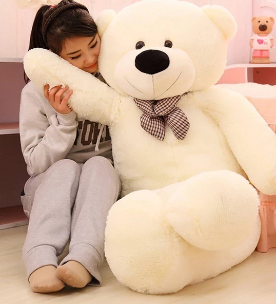Papyonlu Sevimli Büyük Peluş Ayıcık, 130 cm - % 100 YERLİ - 9