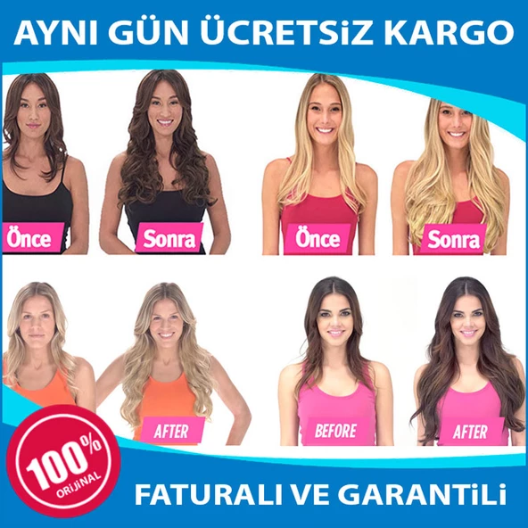 Daha Uzun ve Gür Saçlar için Secret Extensions-Misinalı Postiş!