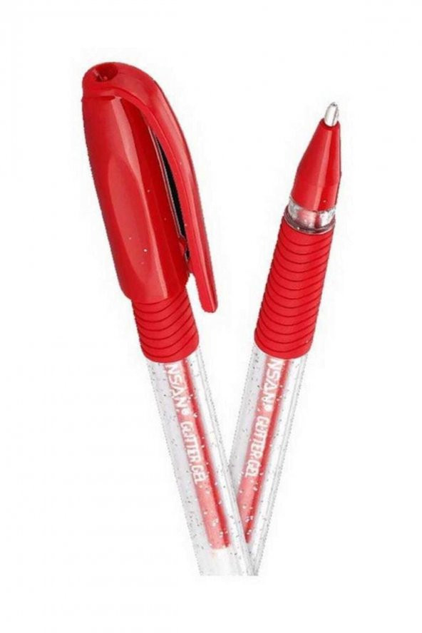 Pensan Glitter Simli Jel Kalem 1 mm - Kırmızı - Resim 2