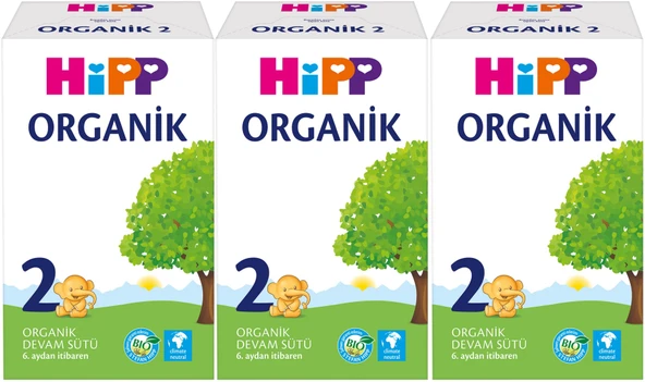 Hipp Organik Devam Sütü 600GR No:2 (6. Aydan İtibaren) (3 Lü Set)