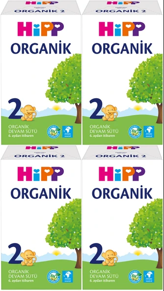 Hipp Organik Devam Sütü 600GR No:2 (6. Aydan İtibaren) (4 Lü Set) ürün görseli