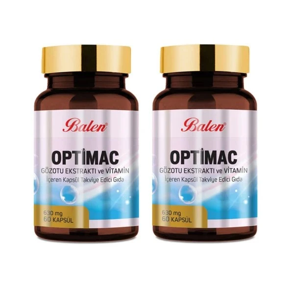 Balen Optimac Gözotu Ekstraktı Vitamin 630 mg 60 Kapsül 2 Adet