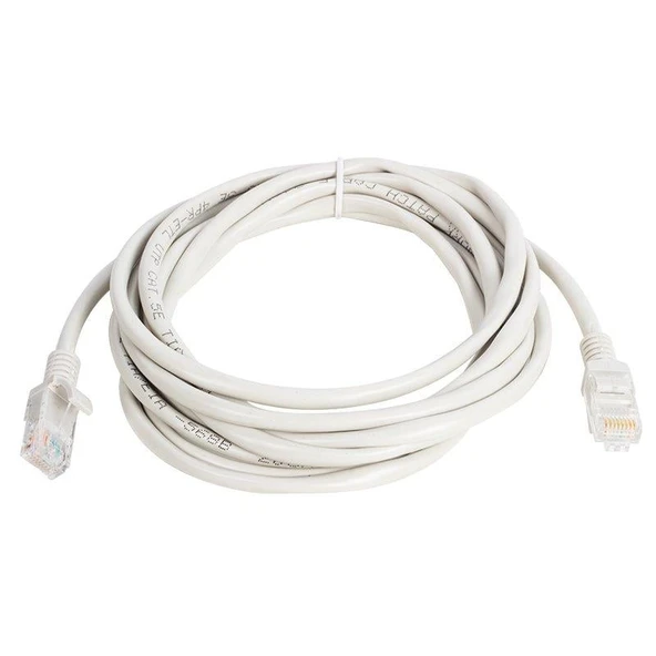 Powermaster PM-7959 Gri Cat5 3 Metre Ethernet Network Kablosu Jack Soketli Hazır İnternet Kablosu - 5