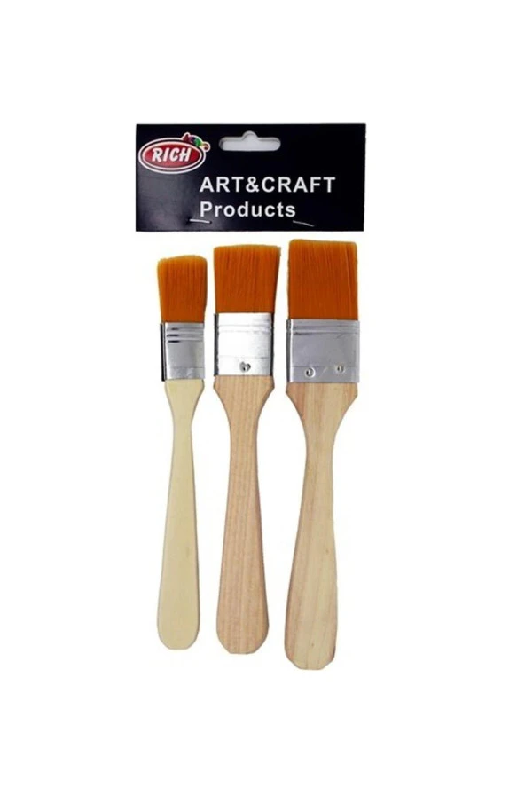 Rich Fırça Ekonomik Set Sarı Kıl 3 Lü