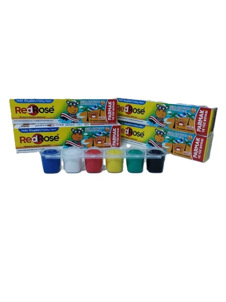 Hayal Sepeti Parmak ve Yüz Boyası 6 Renk 6x25mm - 3