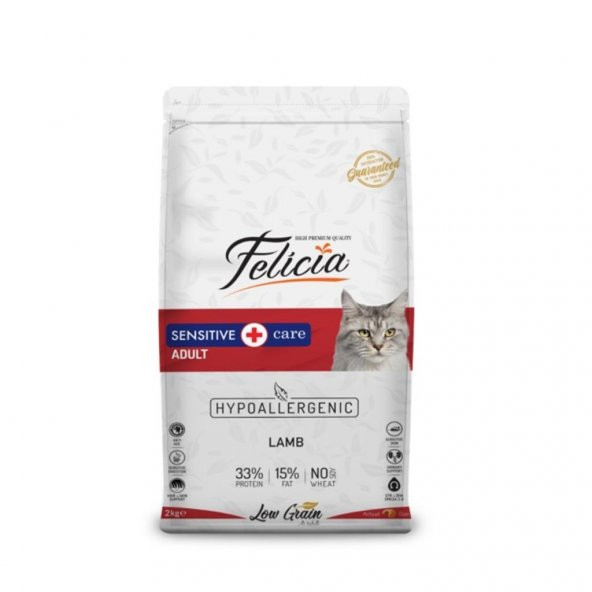 Felicia Düşük tahıllı Kuzu Etli Yetişkin Kedi Maması 2 Kg