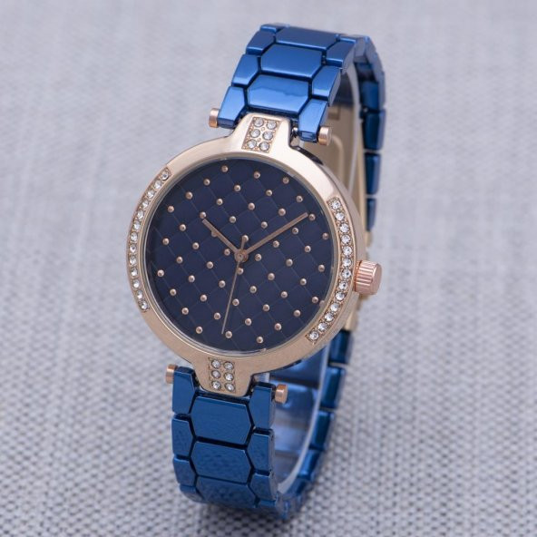 SaaTTino Lacivert Puantiyeli Şık Tasarım Bayan Kol Saati ST-303850 - 3