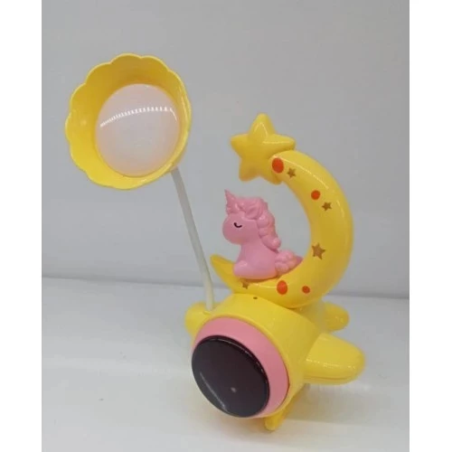 Çocuk Odası Ay ve Unicorn Desenli Gece Lambası ürün görseli 1