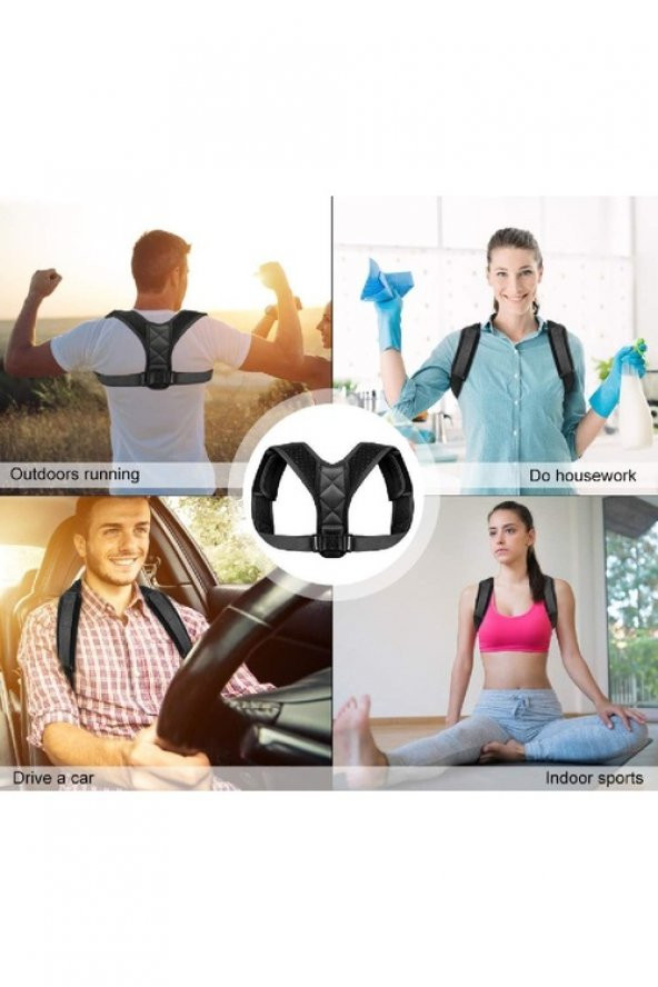 Bayan Erkek Atlet Sporcu Posturex Korse Aparatı Dik Duruş Korsesi - Resim 5