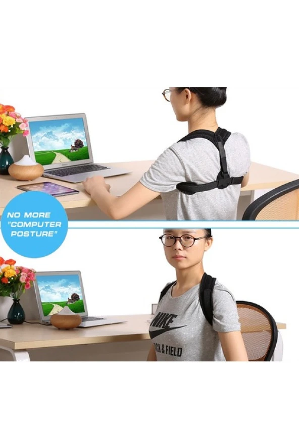 Bayan Erkek Atlet Sporcu Posturex Korse Aparatı Dik Duruş Korsesi - Resim 4