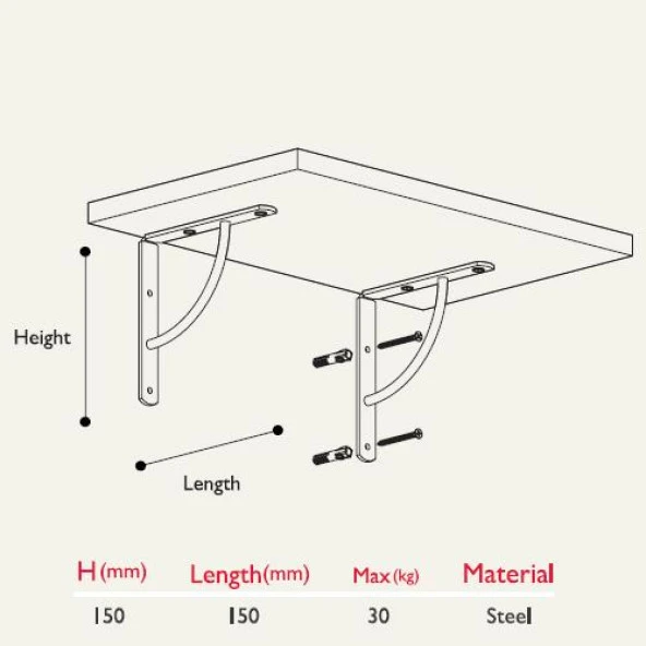 Gürçay Dekoratif Rafaltı 15*15cm Siyah (2li Paket) - 3