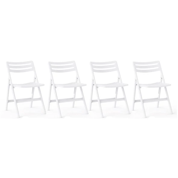 Polipropilen Katlanır Sandalye - Beyaz  (4 Adet Fiyatıdır) ürün görseli
