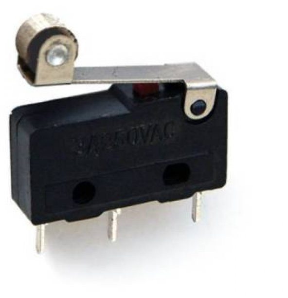 Micro Switch Lehim Bacak Makaralı 5A/250VAC