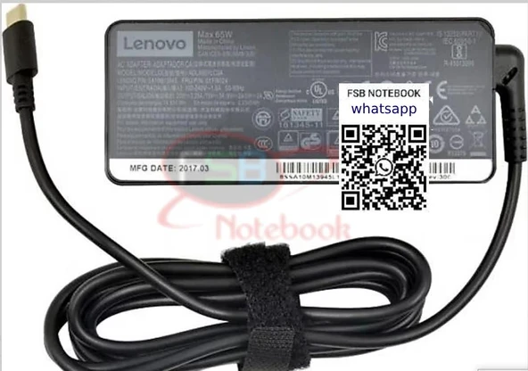 LENOVO ThinkPad A475  Type-C Adaptör 20V 3,25 65W) Orijinal Lenovo Marka 2.EL - Resim 3