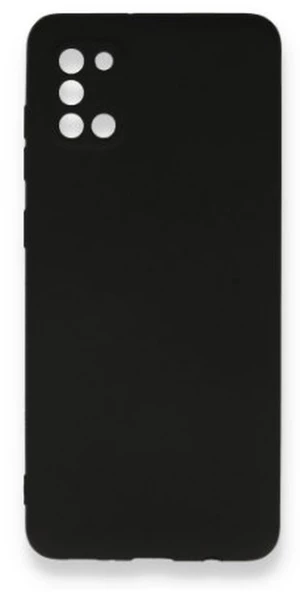 Samsung Galaxy A31 Uyumlu Mat Dokulu Yumusak Slikon Kilif Siyah ürün görseli 1