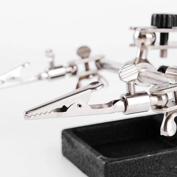 Çok Fonksiyonlu Lehim Tamir Standı 9cm Büyüteç - 5