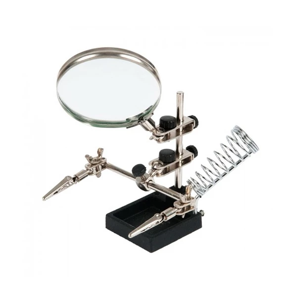 Çok Fonksiyonlu Lehim Tamir Standı 9cm Büyüteç - 8