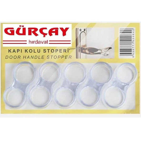 Gürçay Kapı Kolu Stoperi Silikon Lastik 5li Paket