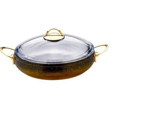 ÖZLİFE 657 RODİ 28 CM K.YARIK TENCERE GOLD SAP-SİYAH