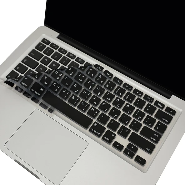 MacBook Air Pro 13 15 17 İnç Arapça Klavye Koruyucu Silikon US Enter Ultra İnce Yıkanabilir ürün görseli 1