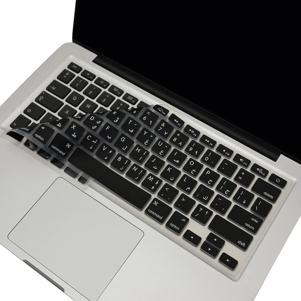 Arapça Klavye Macbook Air Pro Klavye Koruyucu UStip (ESKİ USB'Lİ MODEL 2008/2017) ile Uyumlu