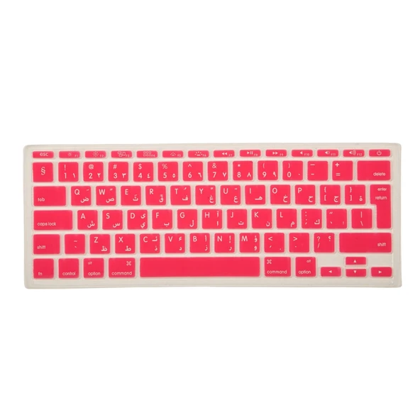 MacBook Air 11 Arapça Klavye Koruyucu A1370 A1465 Uyumlu Esnek Silikon Toz Koruma Kaplama - Resim 4