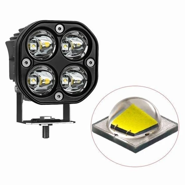 3'' Beyaz Sarı Led Spot Off Road, Motosiklet Sis Farı Çalışma Lambası 12-24V - 4