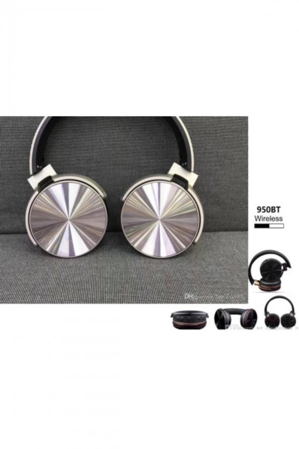 TWS Wıreless Bluetooth Kulak Üstü Kulaklık (JBL 950BT MODELİ) Sporcu Mikrofonlu FM Radyo GOLD