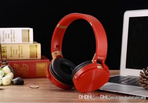 TWS Wıreless Bluetooth Kulak Üstü Kulaklık (JBL 950BT MODELİ) Sporcu Mikrofonlu FM Radyo KIRMIZI - 8