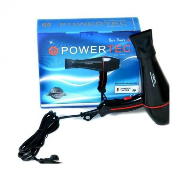 Powertec TR-601/TR-601S Turbo Profesyonel 2500 W Saç Kurutma Makinesi Siyah - 2