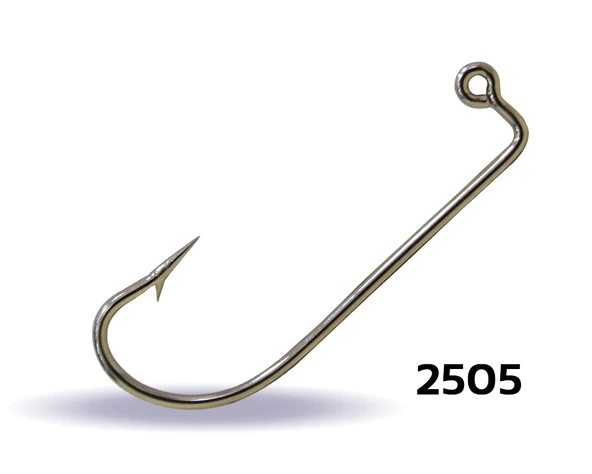 Youvella 2505 Jig Head İğnesi Dövme Delikli Uzun 100lü Kutu Nikel  2/0